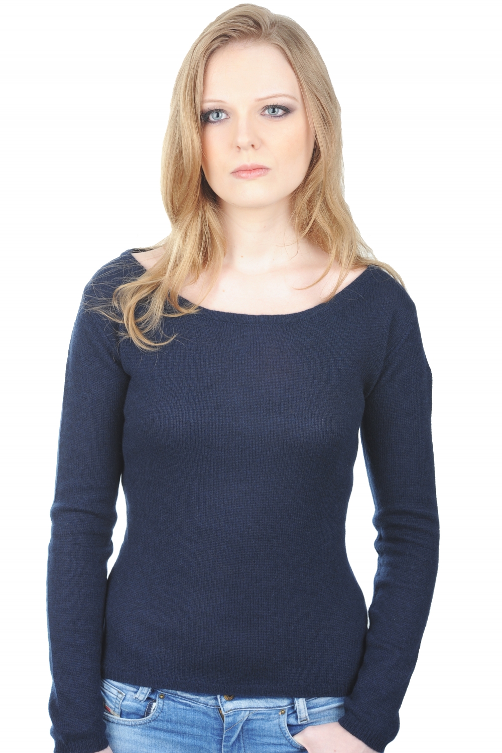 Cashmere ladies basic sweaters at low prices caleen dress blue s