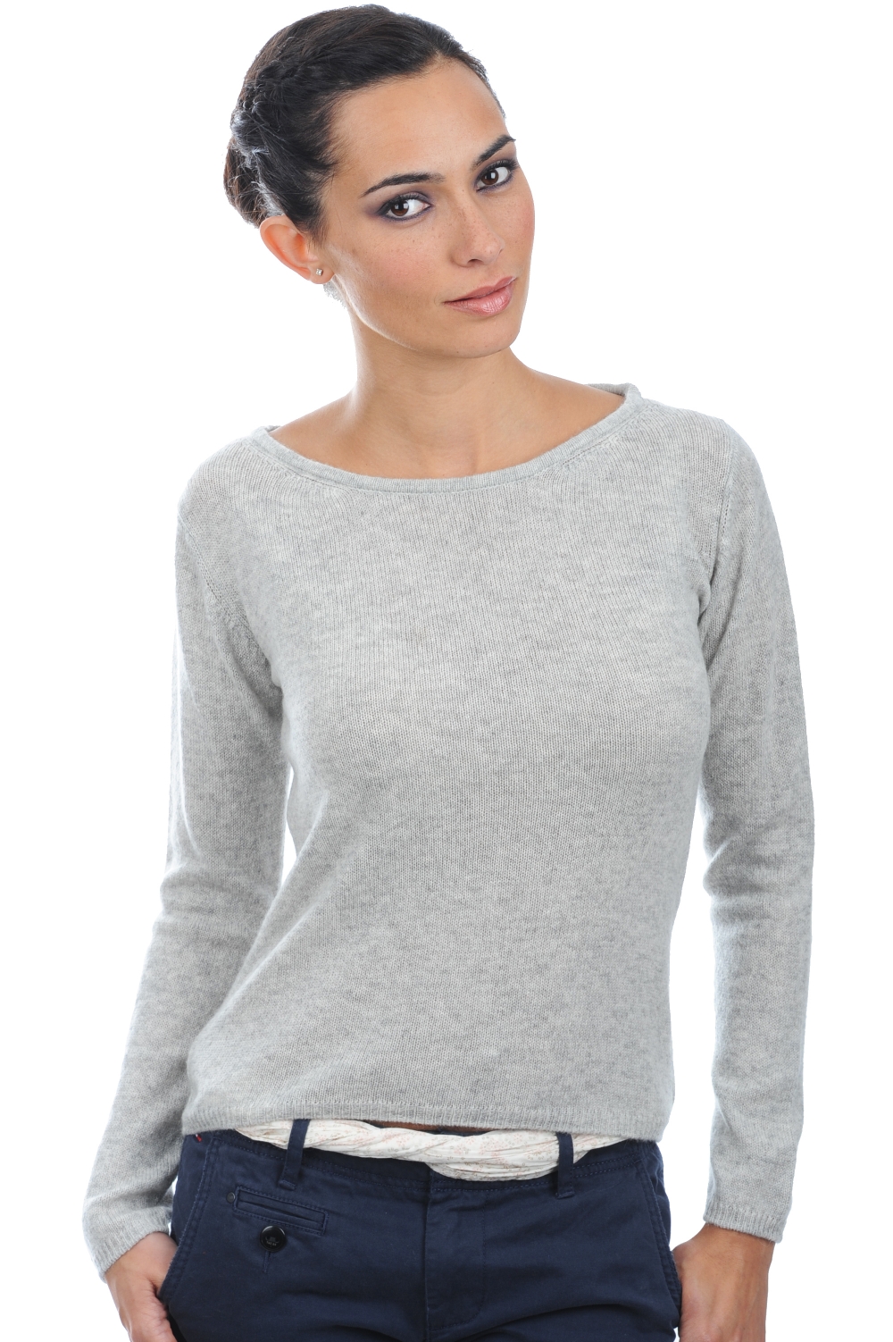 Cashmere ladies basic sweaters at low prices caleen flanelle chine 2xl
