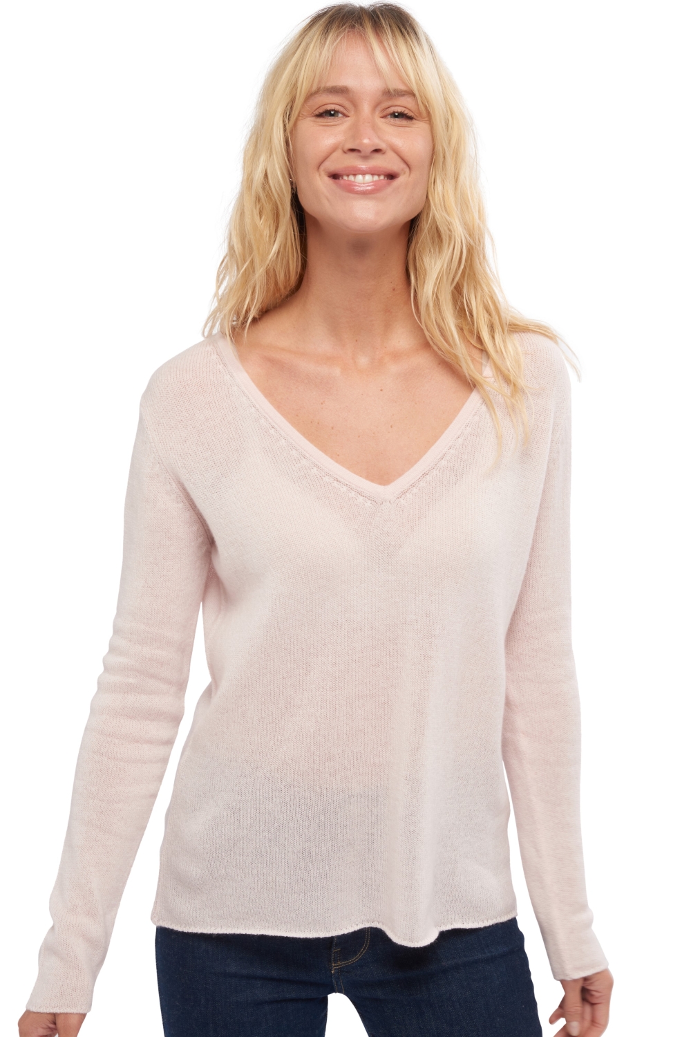 Cashmere ladies basic sweaters at low prices flavie shinking violet 2xl