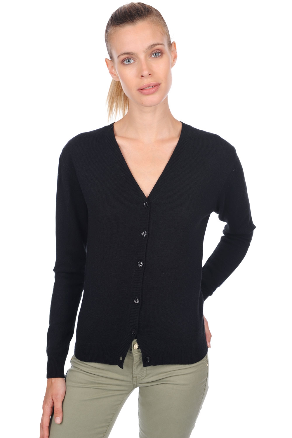 Cashmere ladies basic sweaters at low prices taline first black m