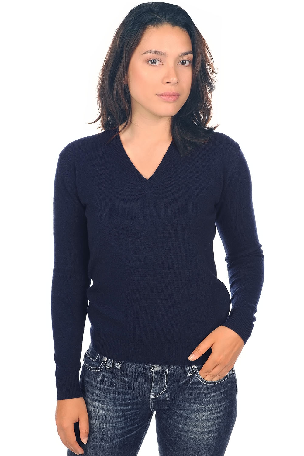 Cashmere ladies basic sweaters at low prices tessa first dress blue xs