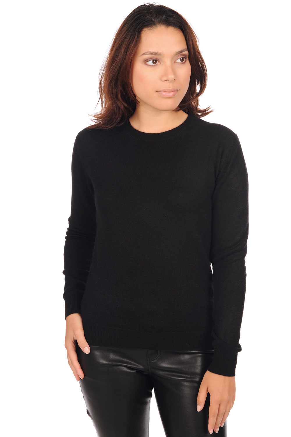 Cashmere ladies basic sweaters at low prices thalia first black l