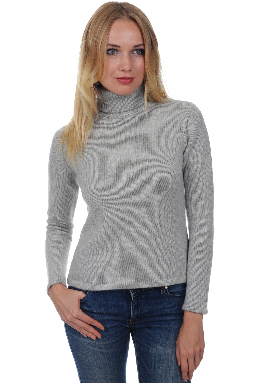 Cashmere ladies chunky sweater carla flanelle chine l