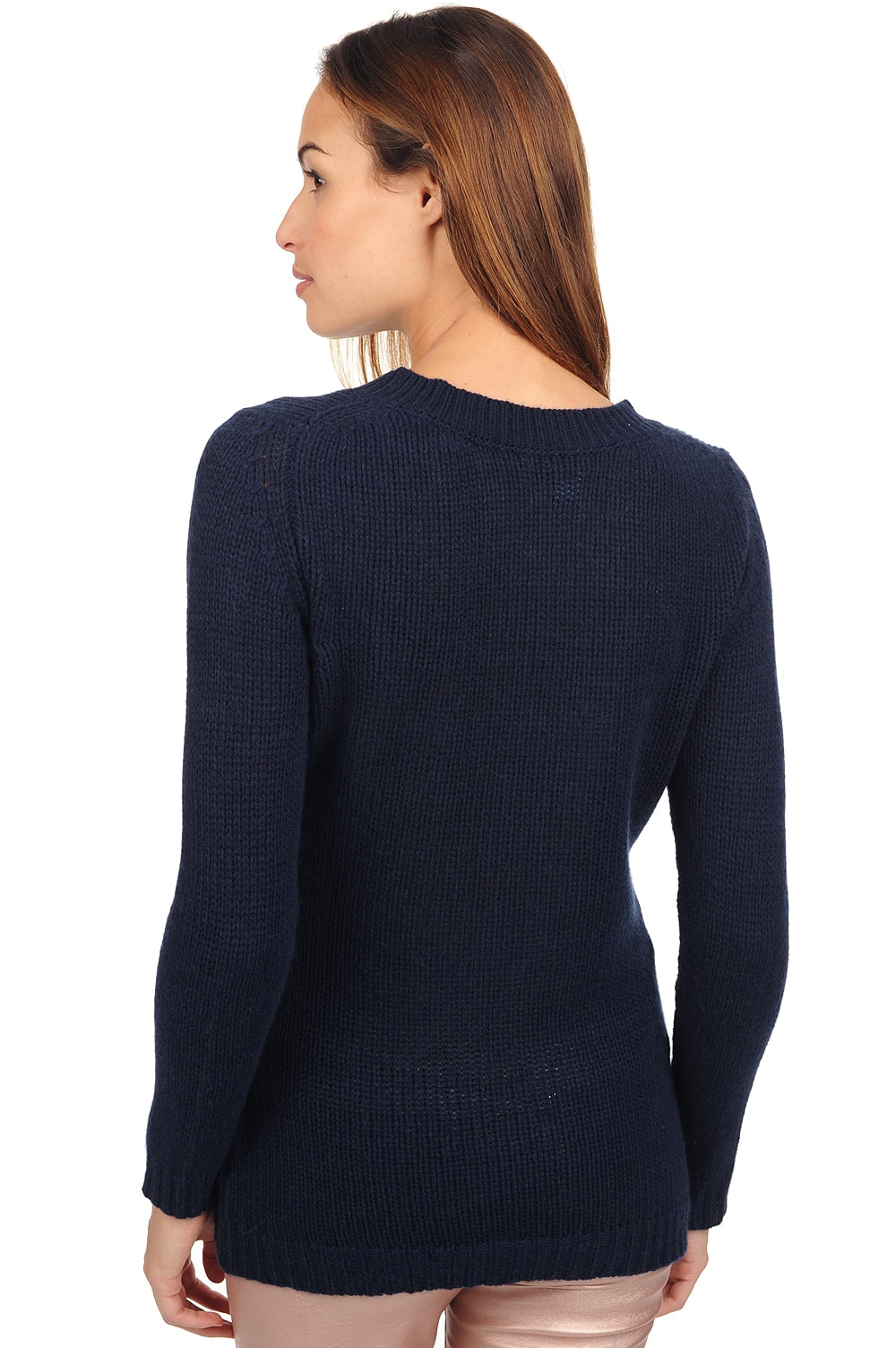 Cashmere ladies chunky sweater marielle dress blue s