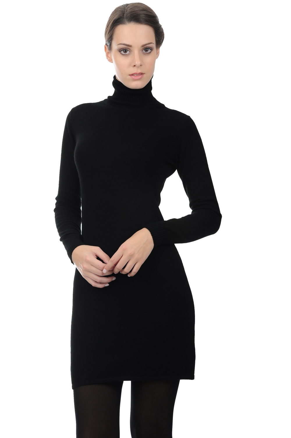 Cashmere ladies dresses coats abie black 2xl