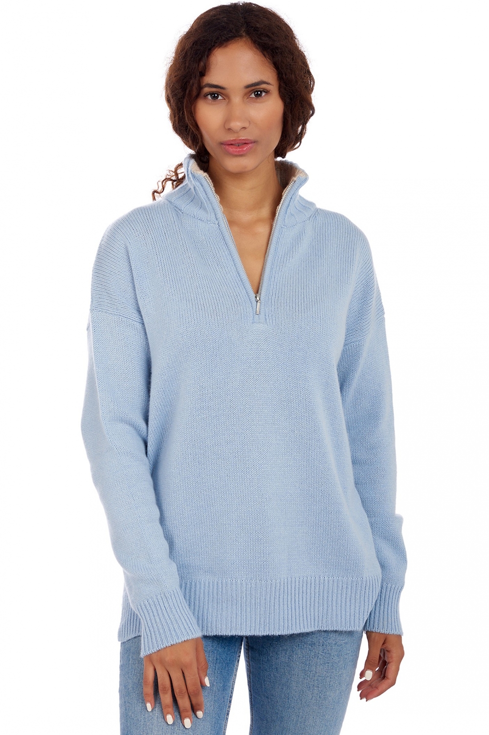Cashmere ladies our full range of women s sweaters alizette ciel 2xl