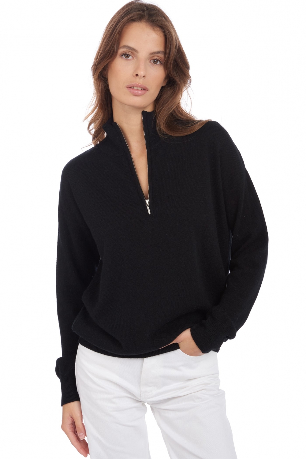Cashmere ladies our full range of women s sweaters groseille black xs