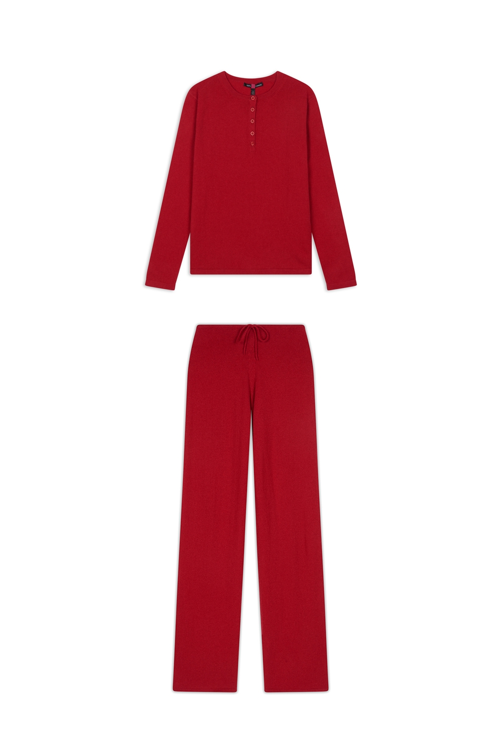 Cashmere ladies pyjamas loan blood red l