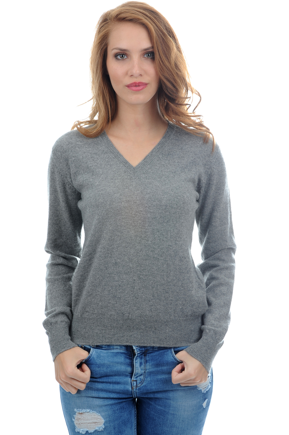 Cashmere ladies timeless classics faustine grey marl xs