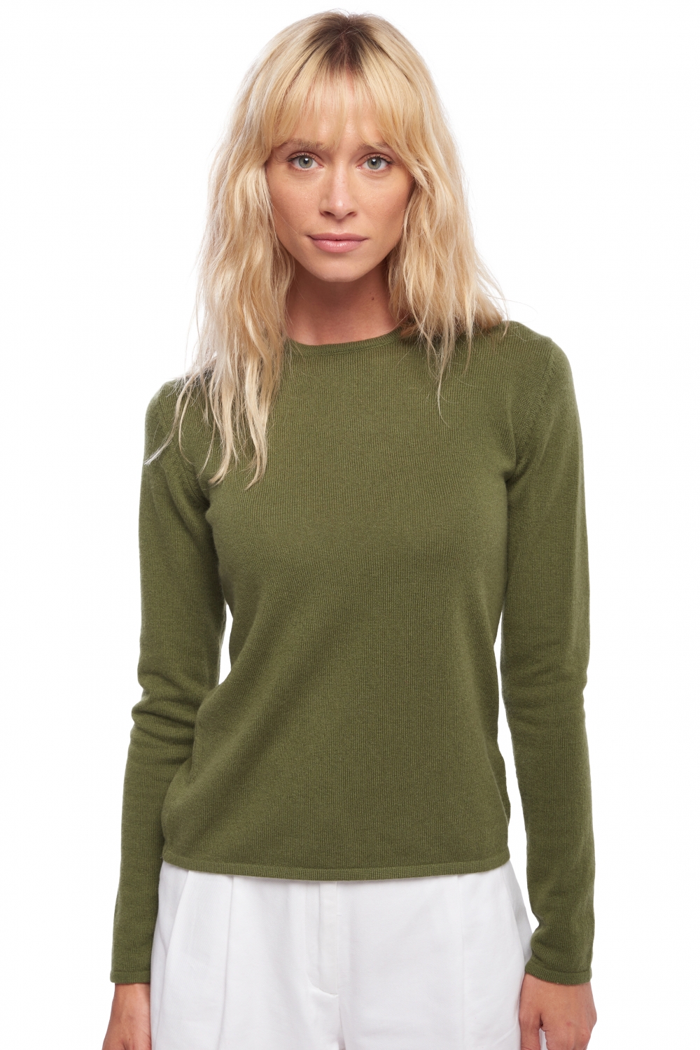 Cashmere ladies timeless classics line ivy green xs