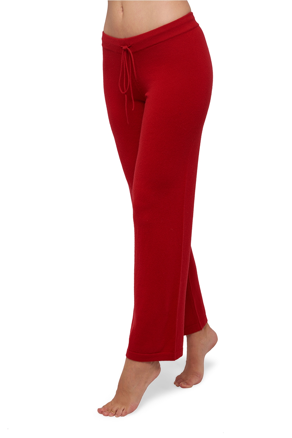 Cashmere ladies trousers leggings malice blood red xs