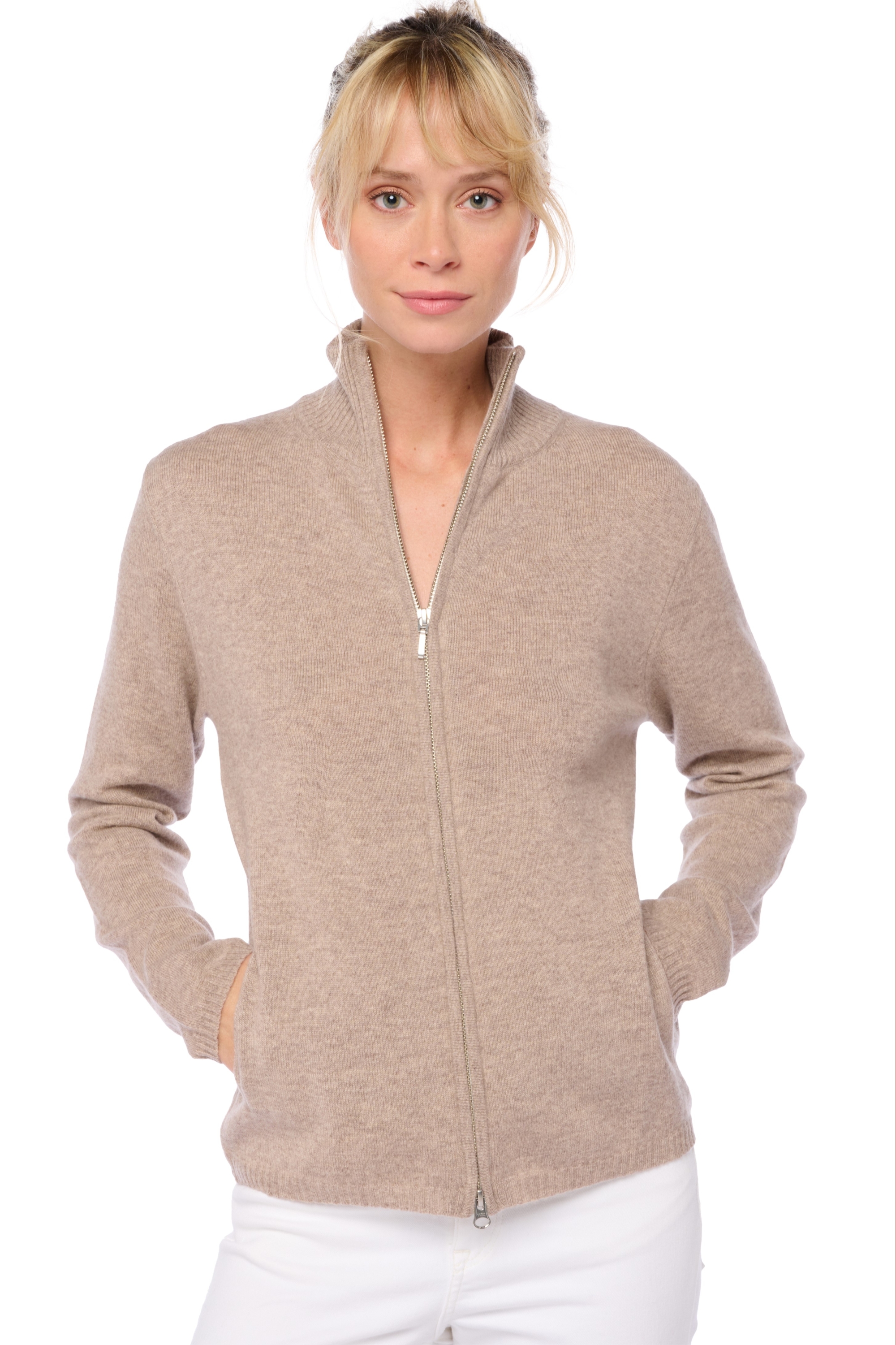 Cashmere ladies zip hood thames first toast l