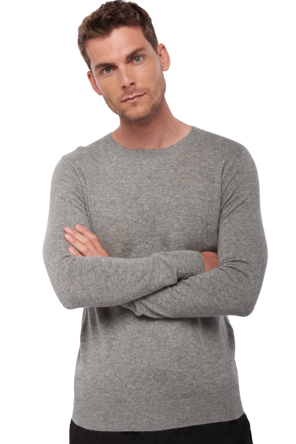 Cashmere men basic sweaters at low prices tao first light grey l