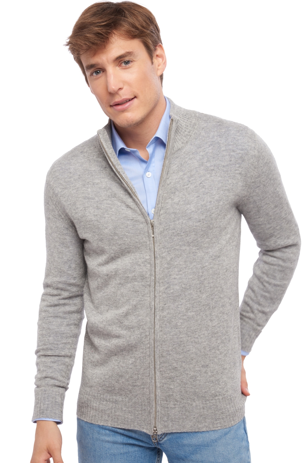 Cashmere men basic sweaters at low prices thobias first fog grey xl
