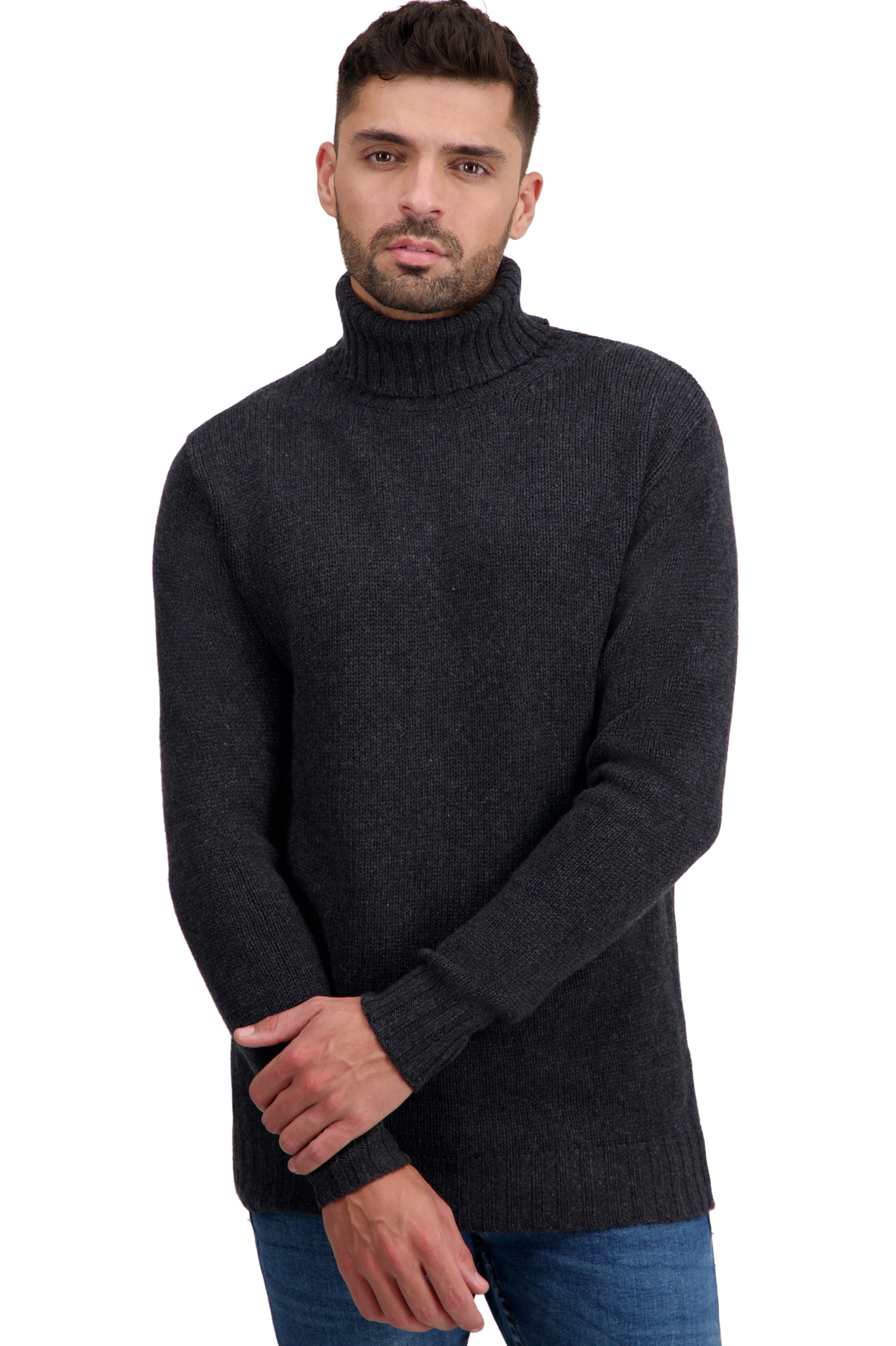 Cashmere men basic sweaters at low prices tobago first matt charcoal m