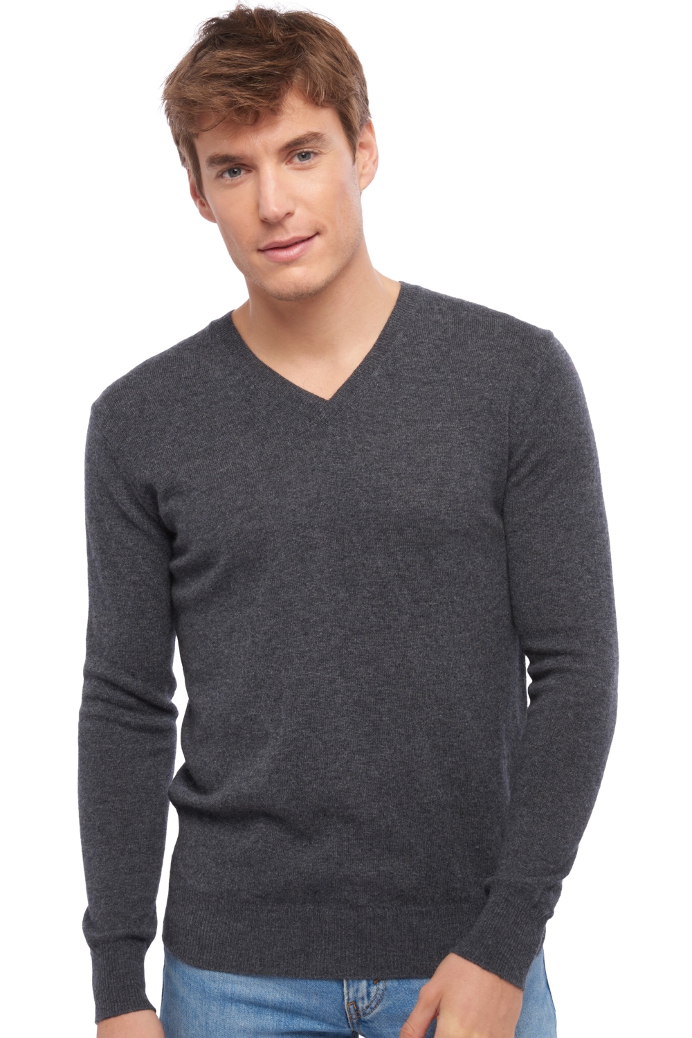 Cashmere men basic sweaters at low prices tor first dark grey m