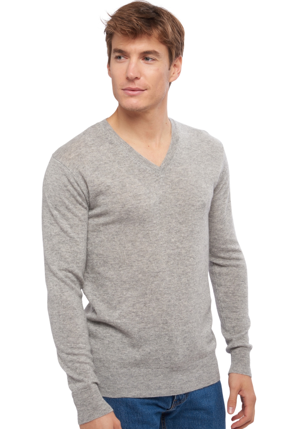 Cashmere men basic sweaters at low prices tor first fog grey l