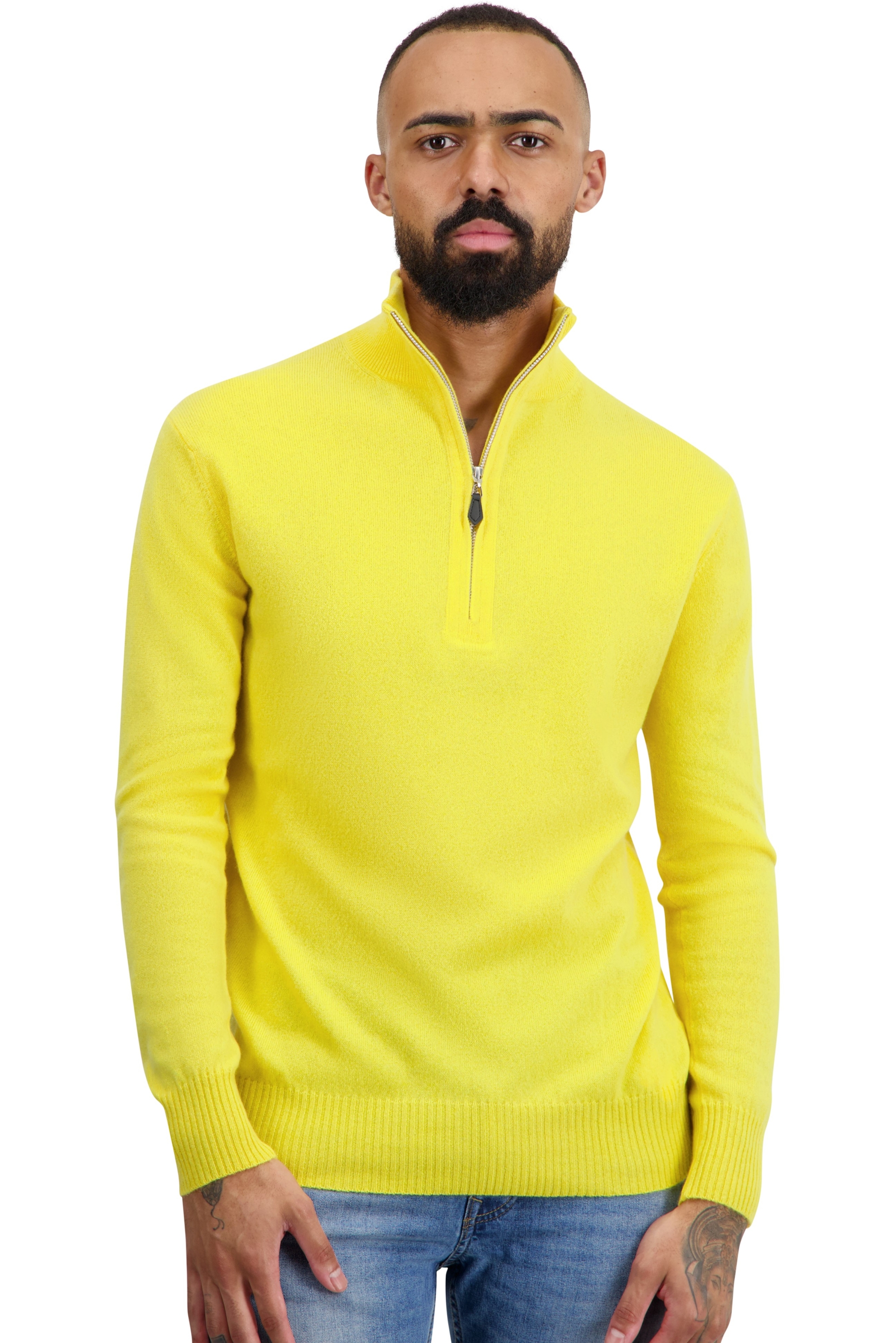 Cashmere men basic sweaters at low prices toulon first daffodil 2xl
