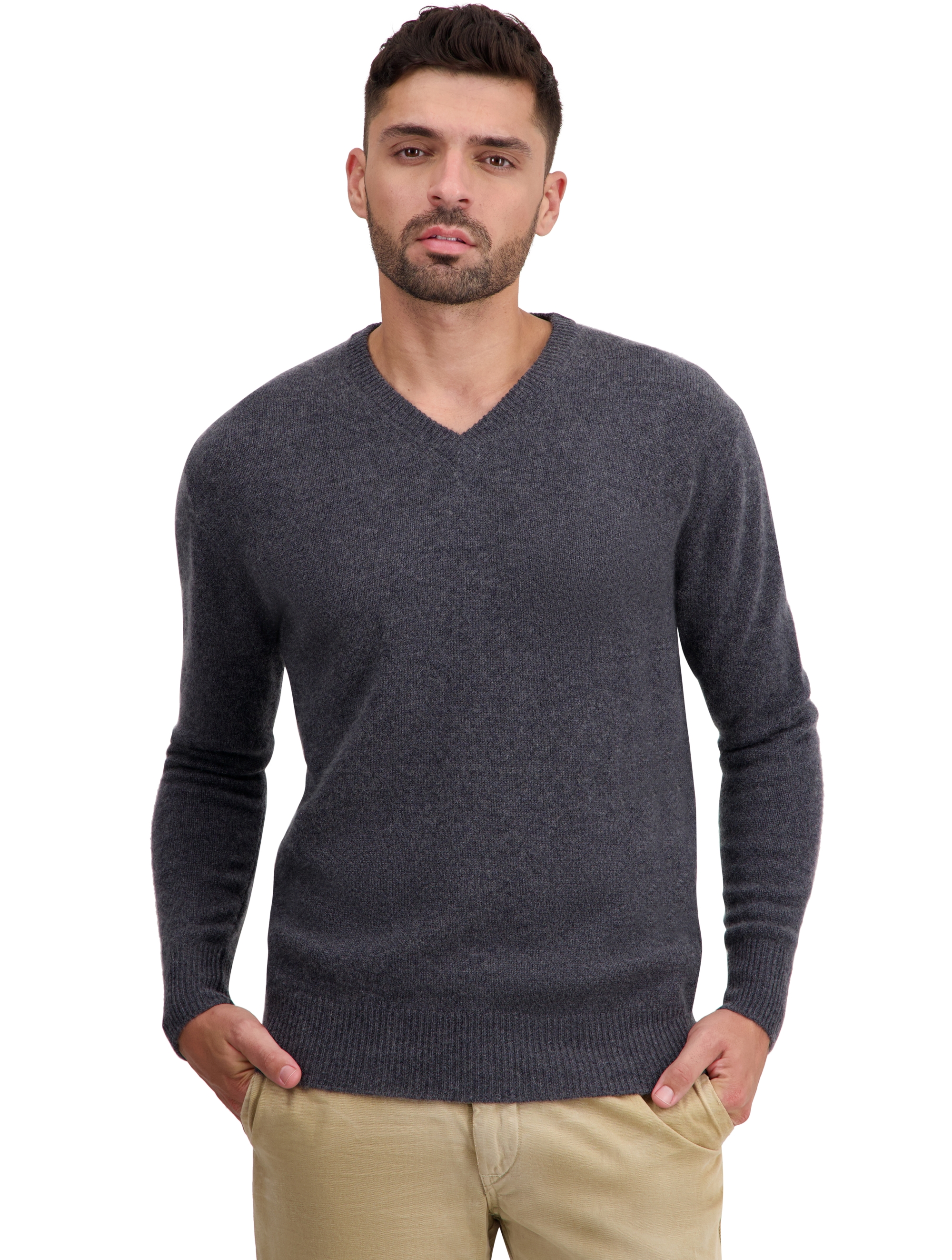 Cashmere men basic sweaters at low prices tour first charcoal marl xl