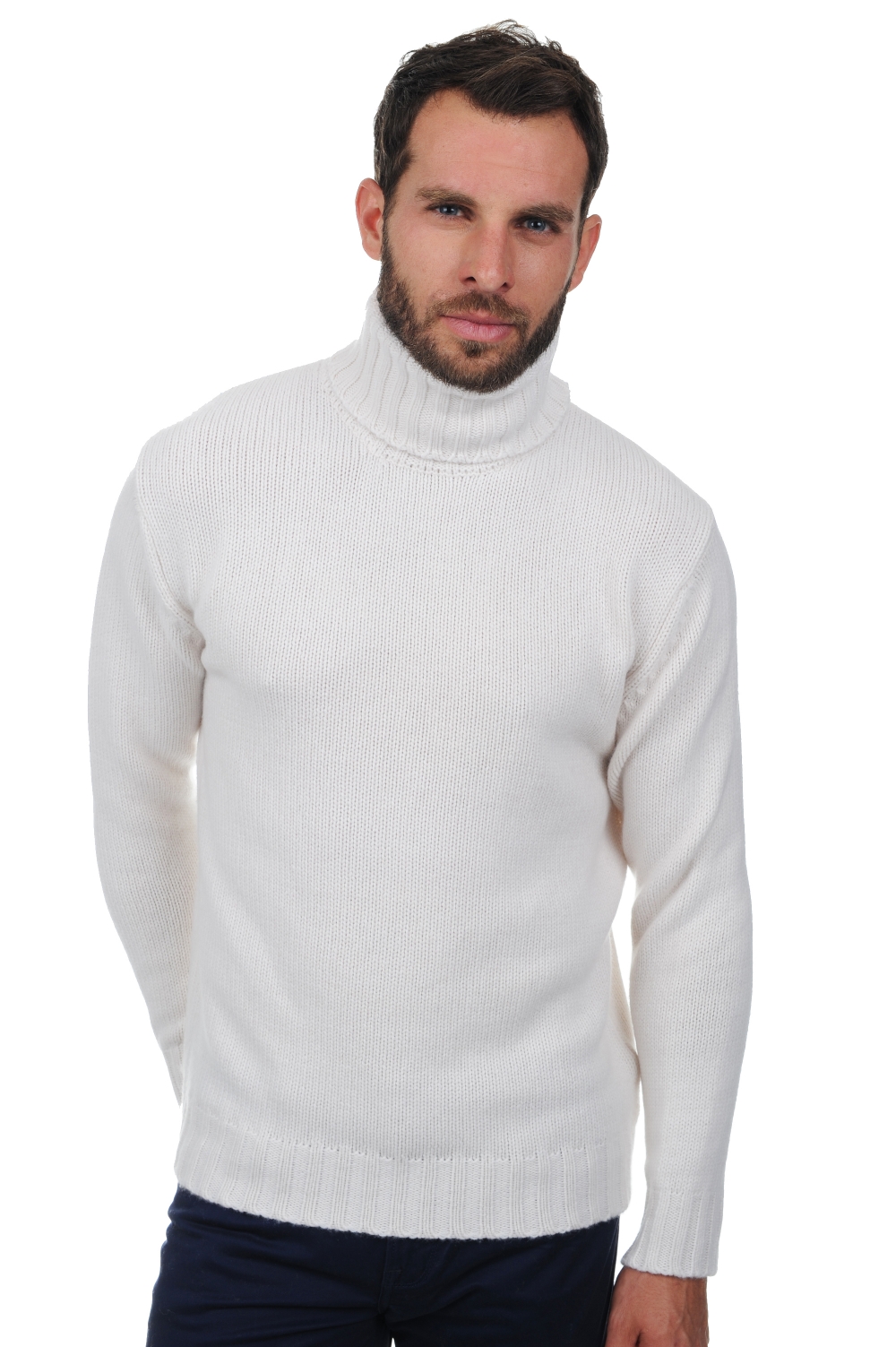 Cashmere men chunky sweater achille off white s