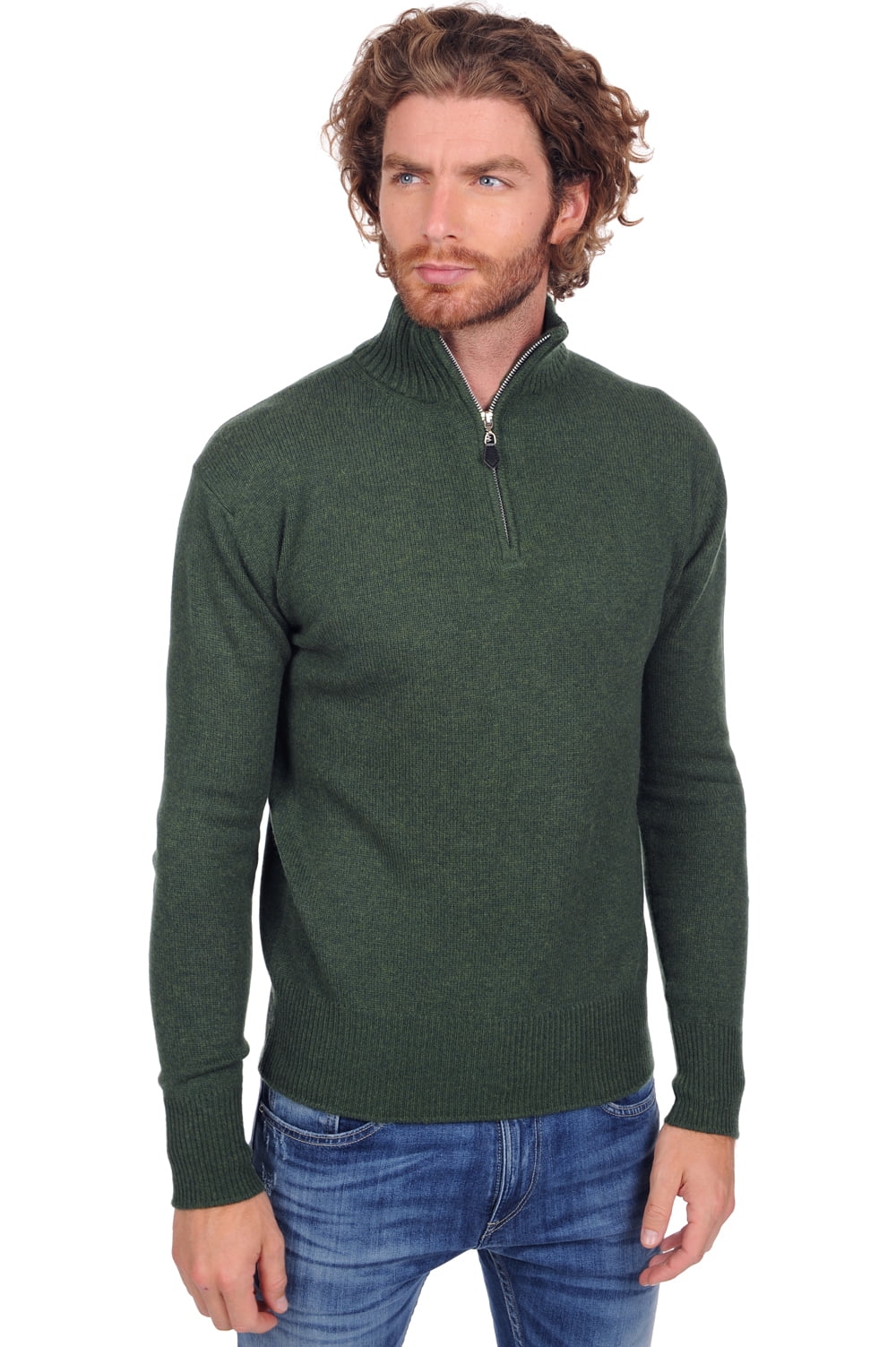 Cashmere men chunky sweater donovan cedar 3xl