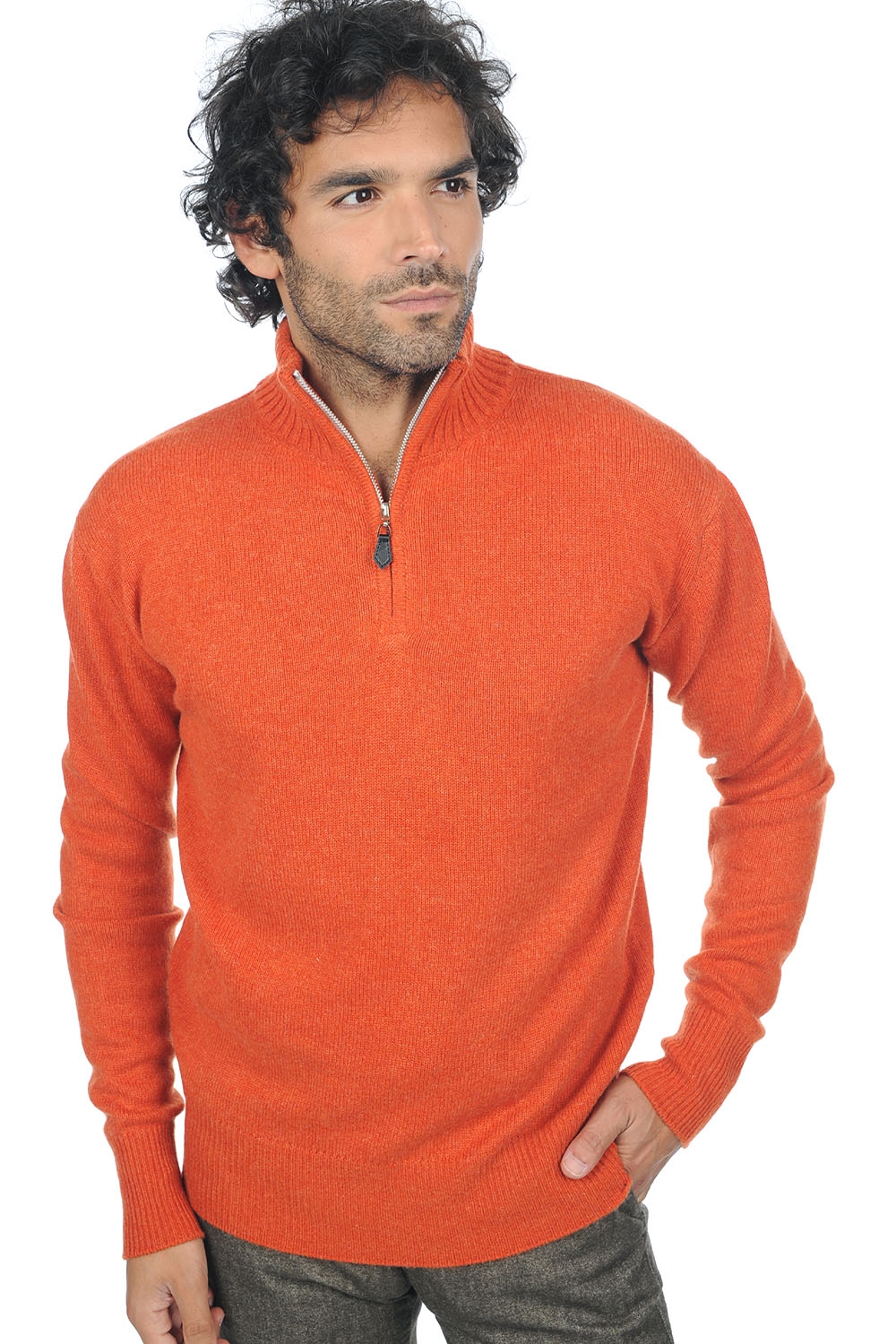 Cashmere men chunky sweater donovan paprika 3xl