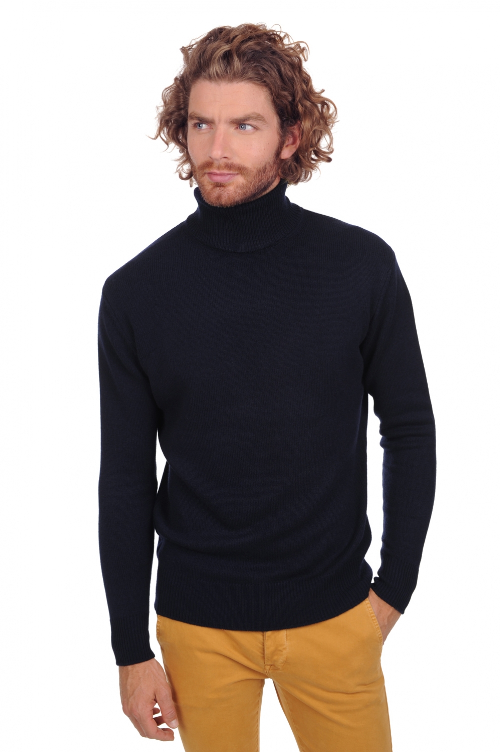 Cashmere men chunky sweater edgar 4f premium premium navy xs