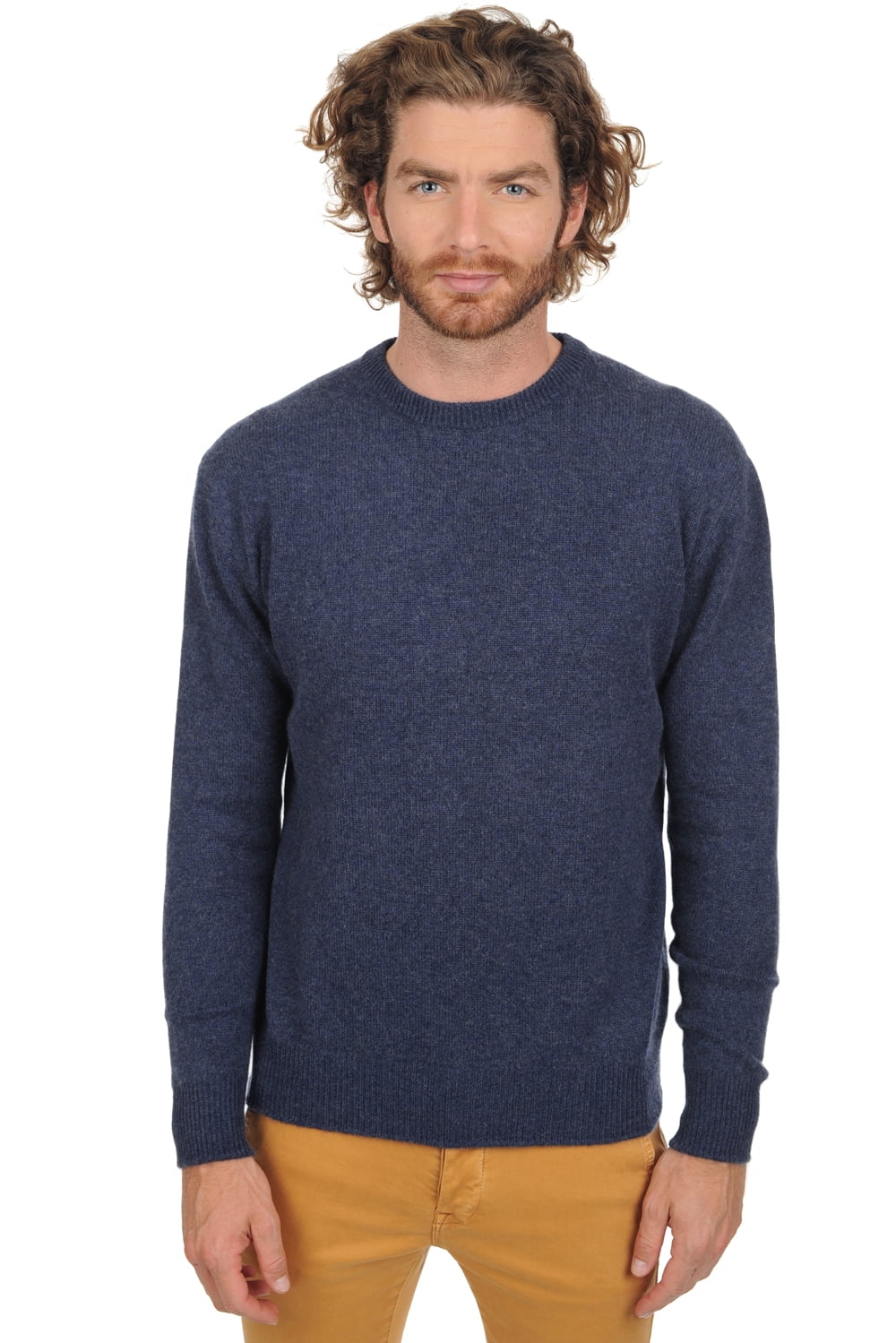 Cashmere men chunky sweater nestor 4f indigo m