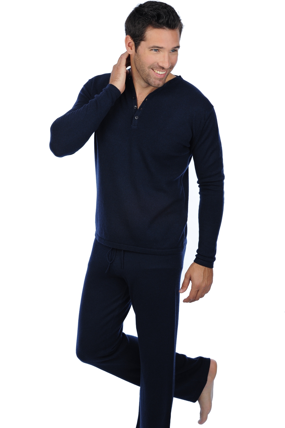 Cashmere men homewear adam dress blue 2xl