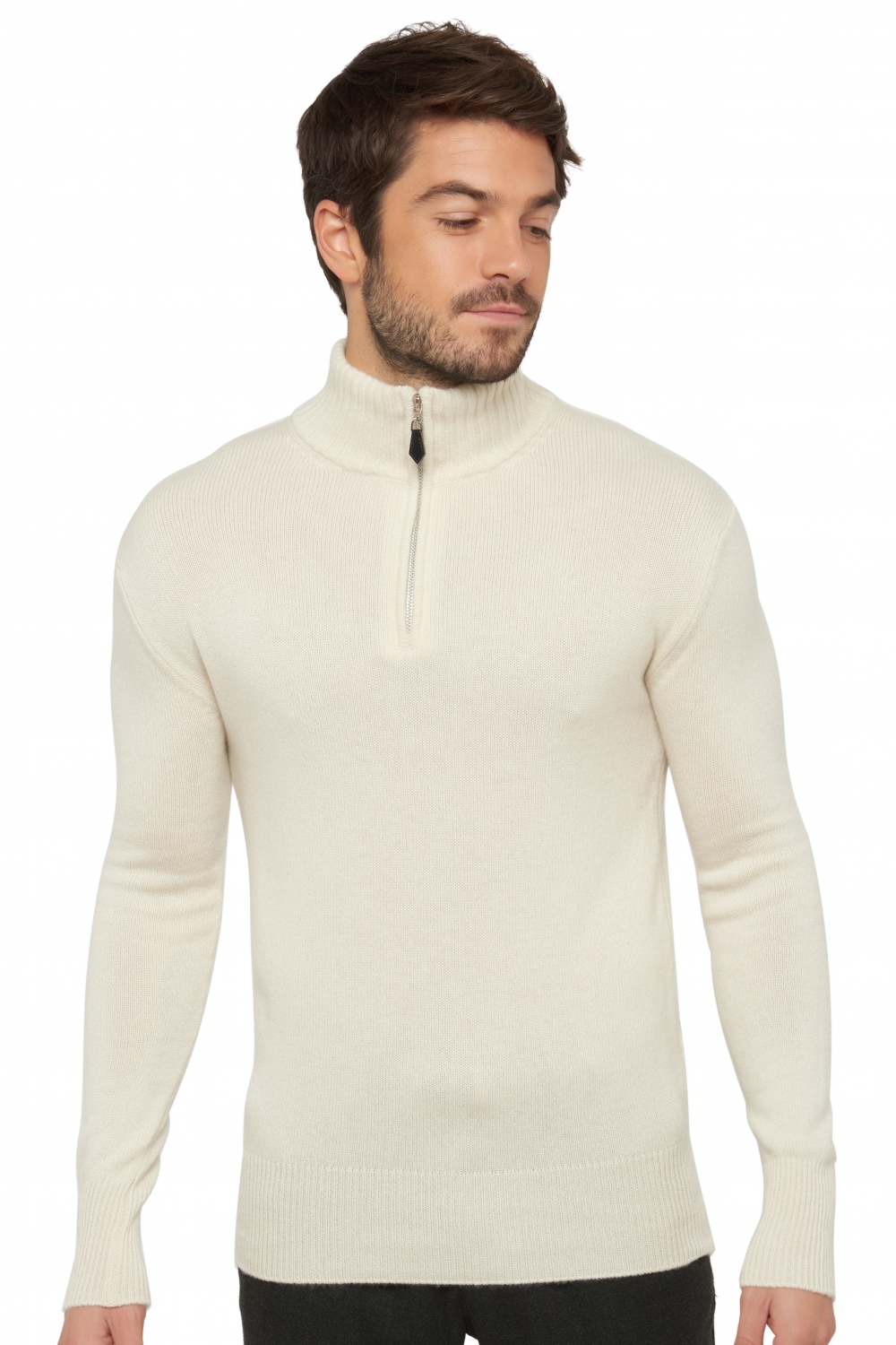 Cashmere men polo style sweaters donovan premium tenzin natural 3xl