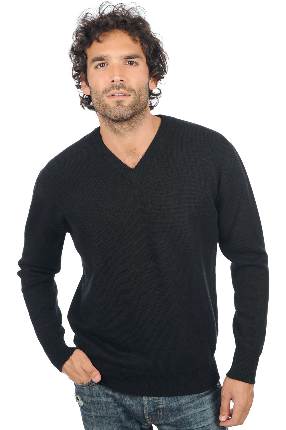 Cashmere men premium sweaters hippolyte 4f premium black 3xl