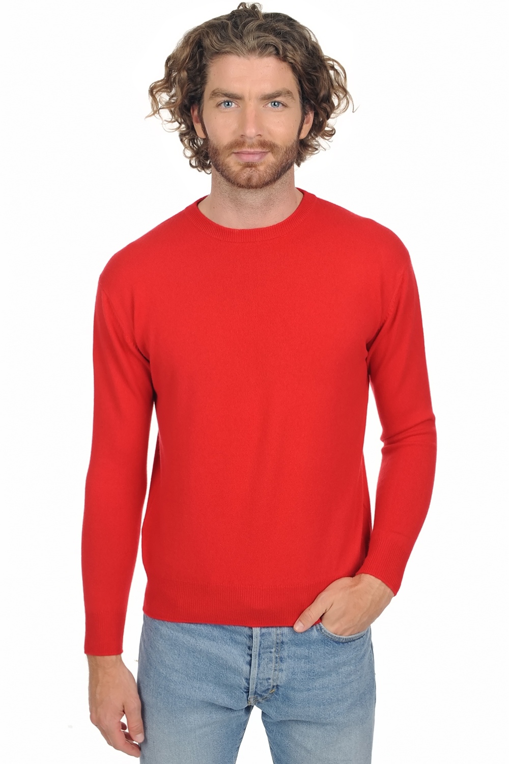 Cashmere men premium sweaters nestor premium tango red 4xl