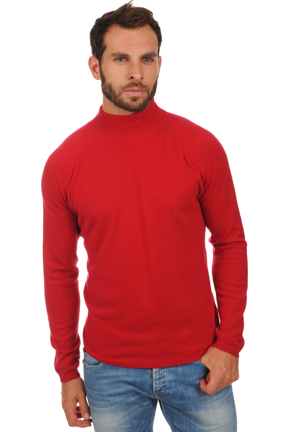Cashmere men roll neck frederic blood red m