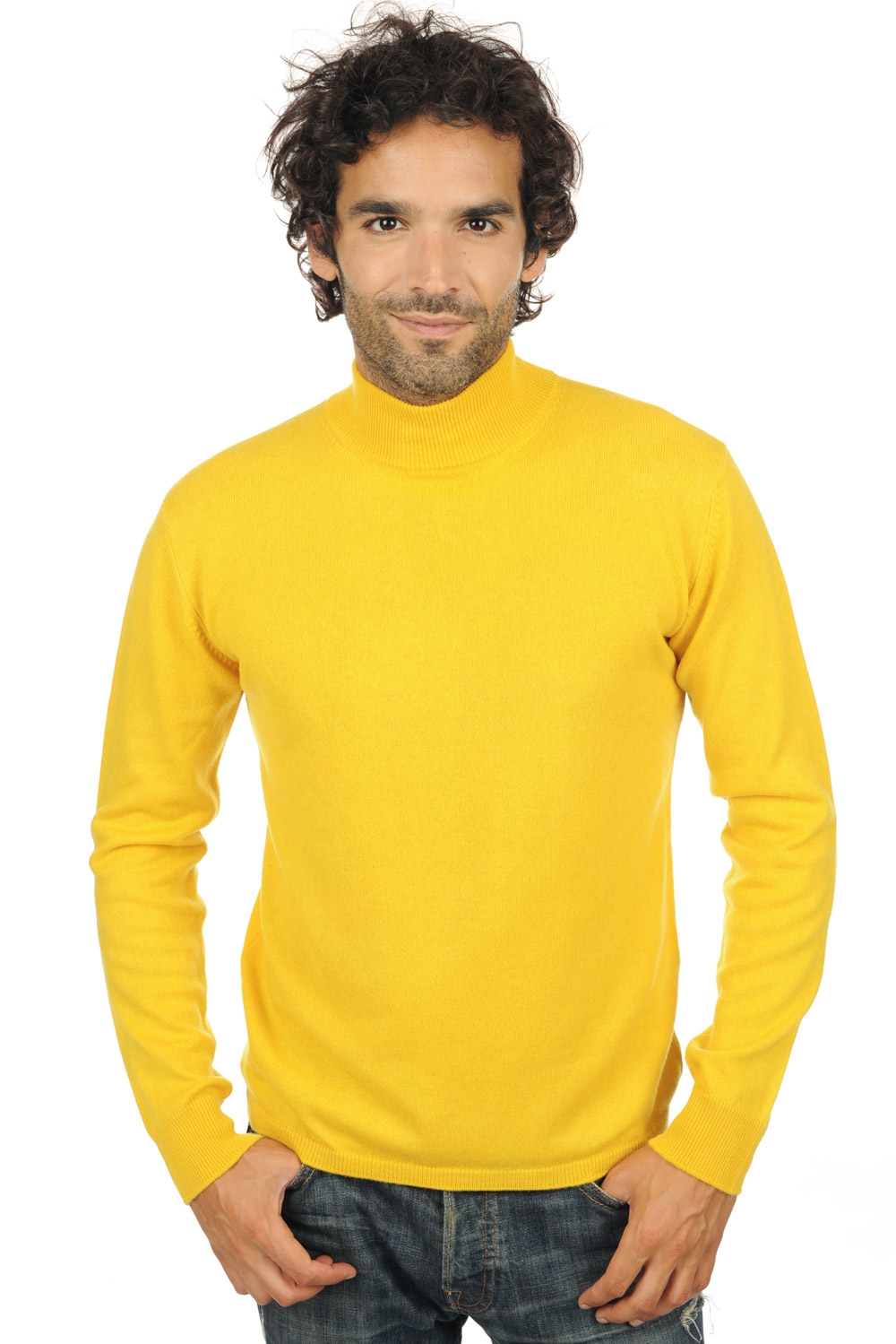 Cashmere men roll neck frederic cyber yellow 4xl