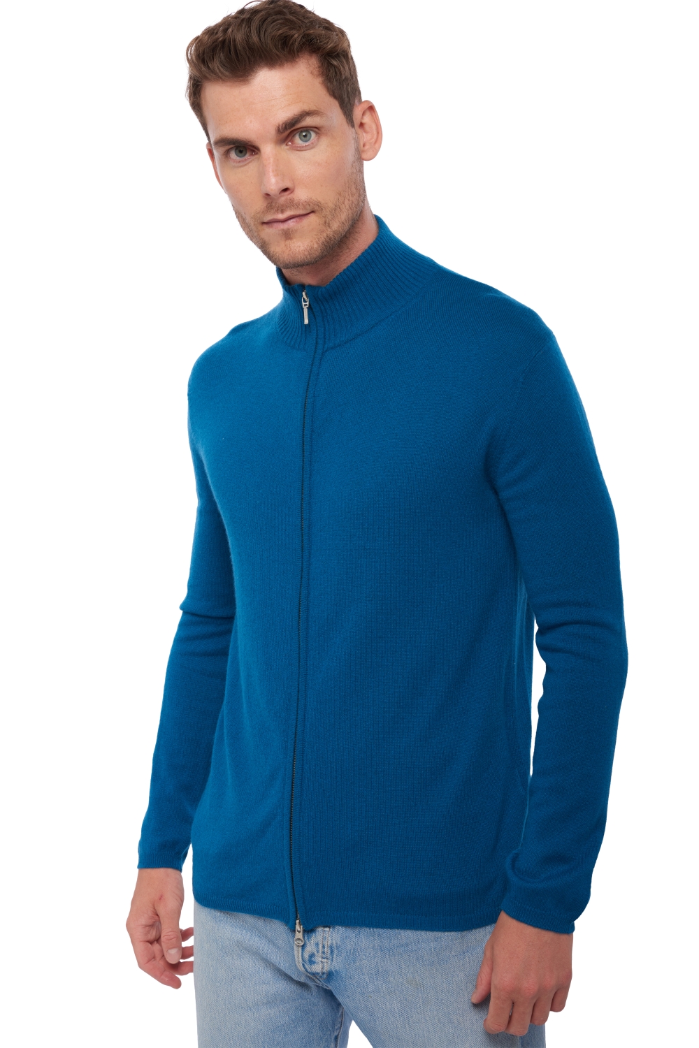 Cashmere men waistcoat sleeveless sweaters elton canard blue s