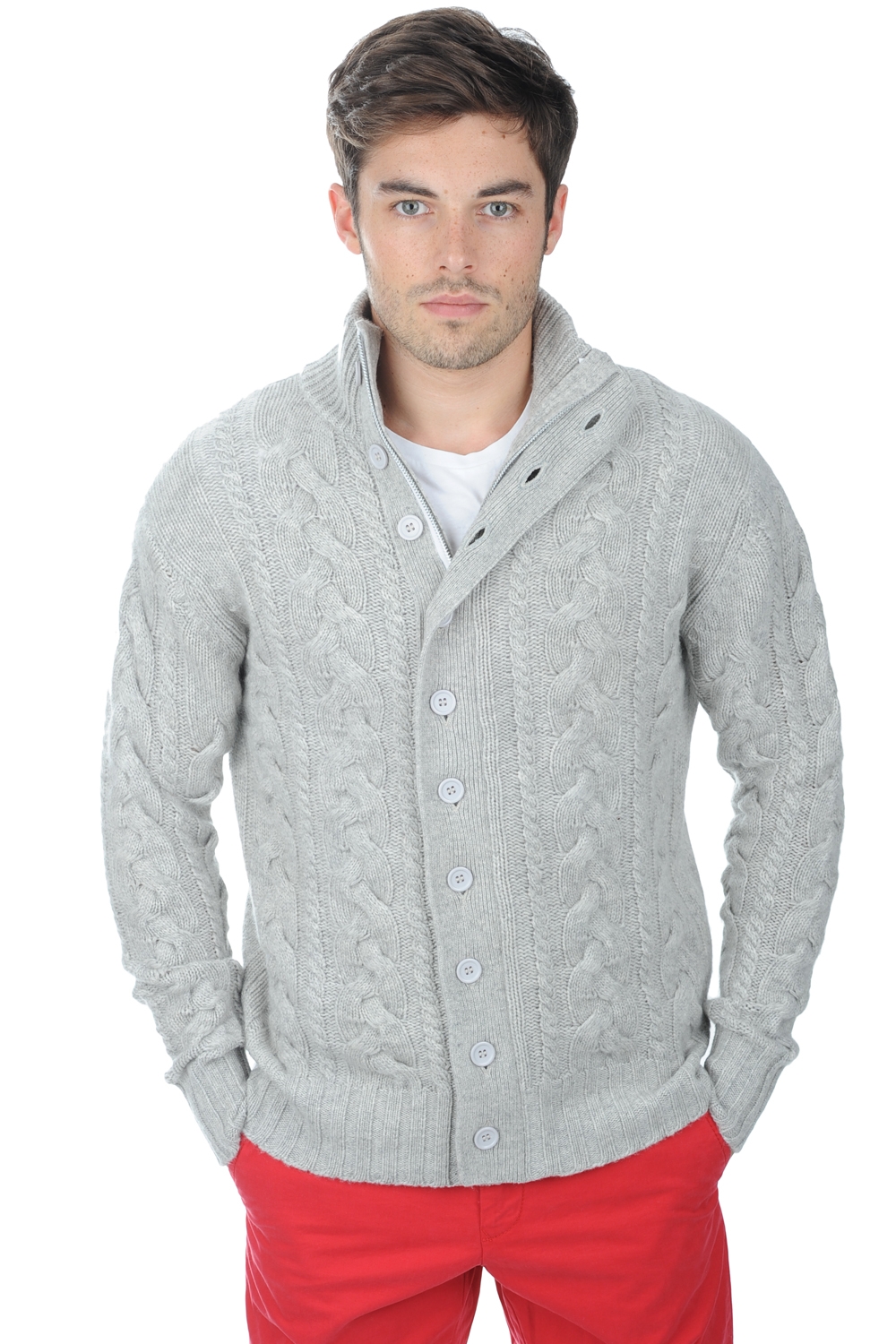 Cashmere men waistcoat sleeveless sweaters loris flanelle chine 4xl