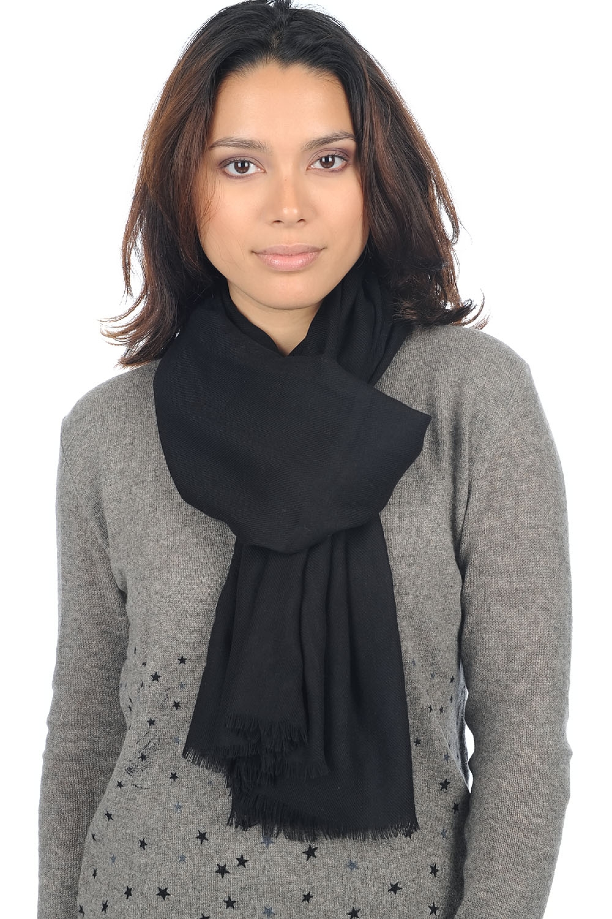 Vicuna accessories shawls vicunadiams black 200x70cm