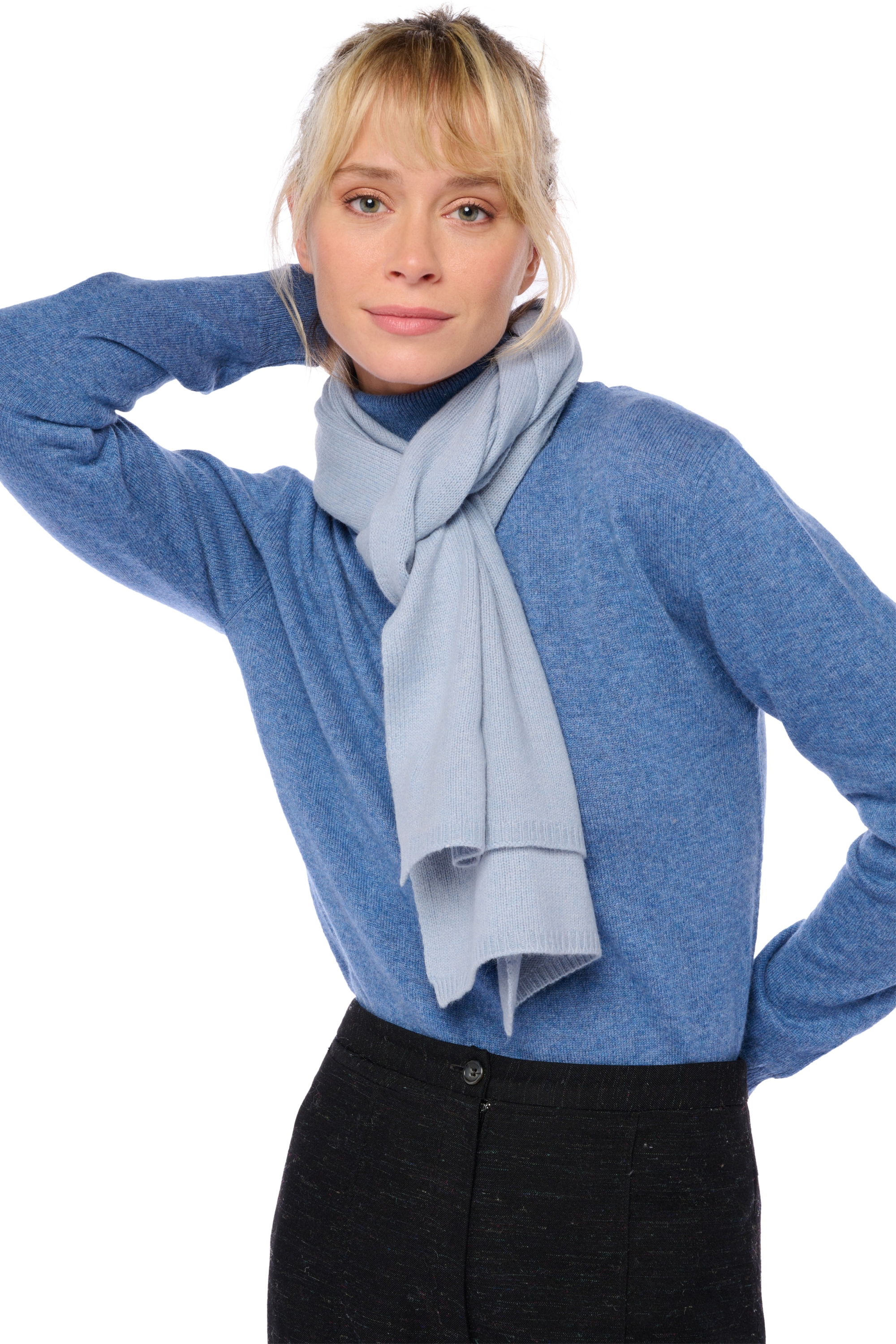 Yak accessories scarf mufflers yakozone sky blue 160 x 30 cm