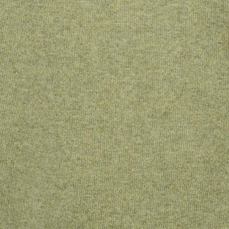 Cashmere ladies roll neck blanche olive chine m